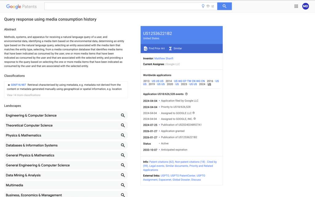 google-patents-training-ai-using-media-consumption-history